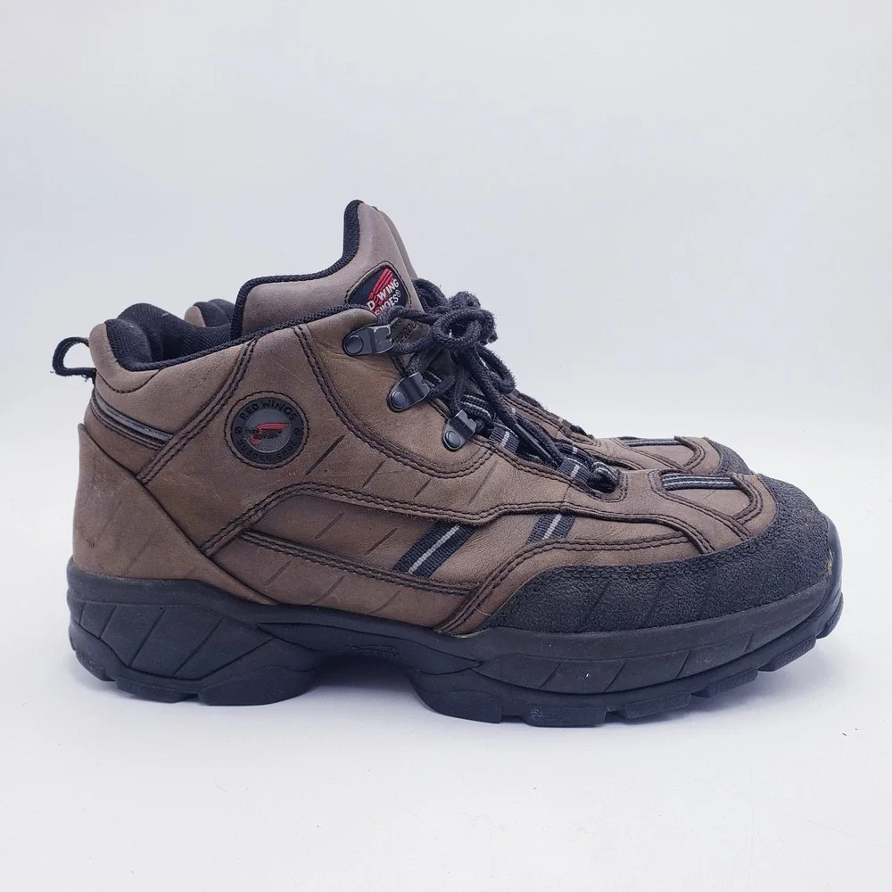 Red Wing Shoes Work Boots Brown Waterproof Steel Toe Leather Mens 11.5‎ 6667